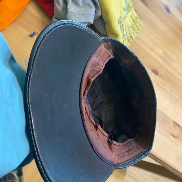 Hip-Hop style leather flat brimmed baseball cap - Picture 11 of 11